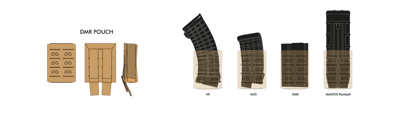 Novritsch Open MOLLE Pouch for DMR Magazine (7.62) - ACP