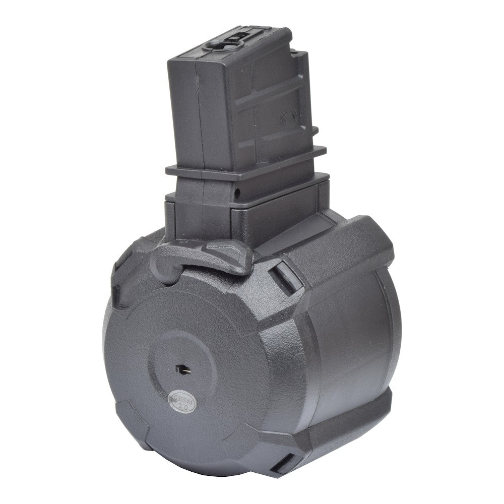 A&K CARICATORE DRUM ELETTRICO 1200 COLPI PER SERIE G36 NERO (B90-2C BK)