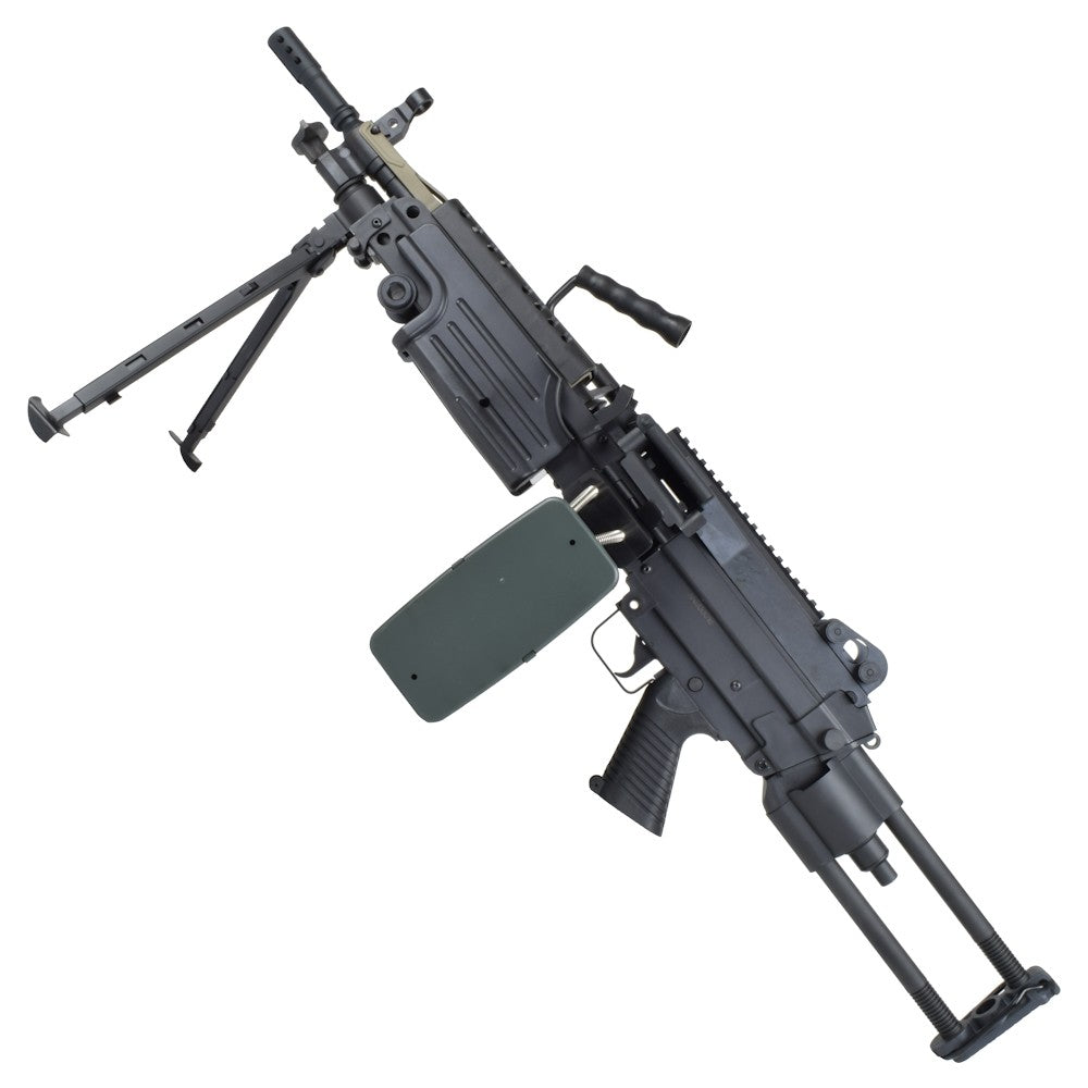A&K FUCILE ELETTRICO ASG MITRAGLIATRICE MINIMI M249 PARA IN POLIMERO NERO (M249-PARAP)