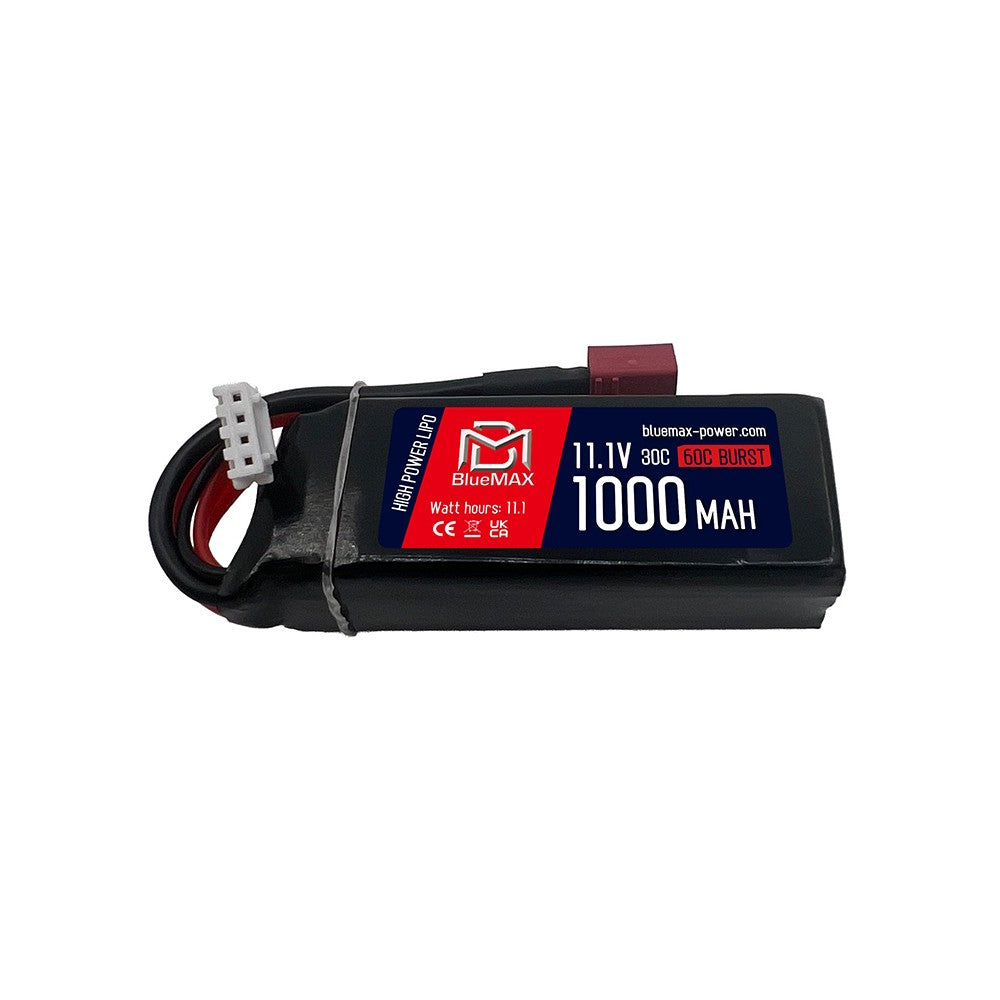 BLUEMAX POWER BATTERIA LIPO 11.1 V x 1000MAH 30C MINI BRICK DEANS (BM-11.1X1000MBD)