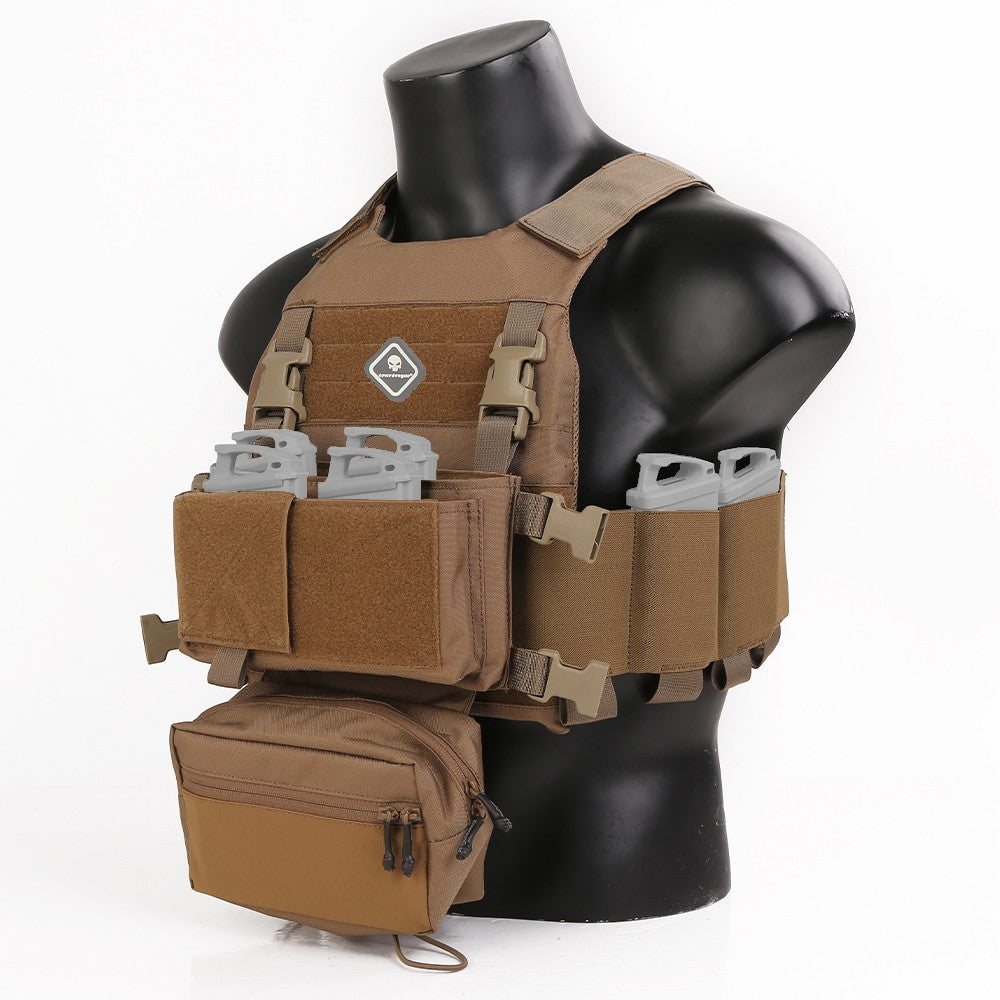 EMERSON GEAR TATICO FCS STYLE COMBAT TACTICAL VEST CON C/MK CHEST RIG CB COYOTE BROWN (EM7407CB)