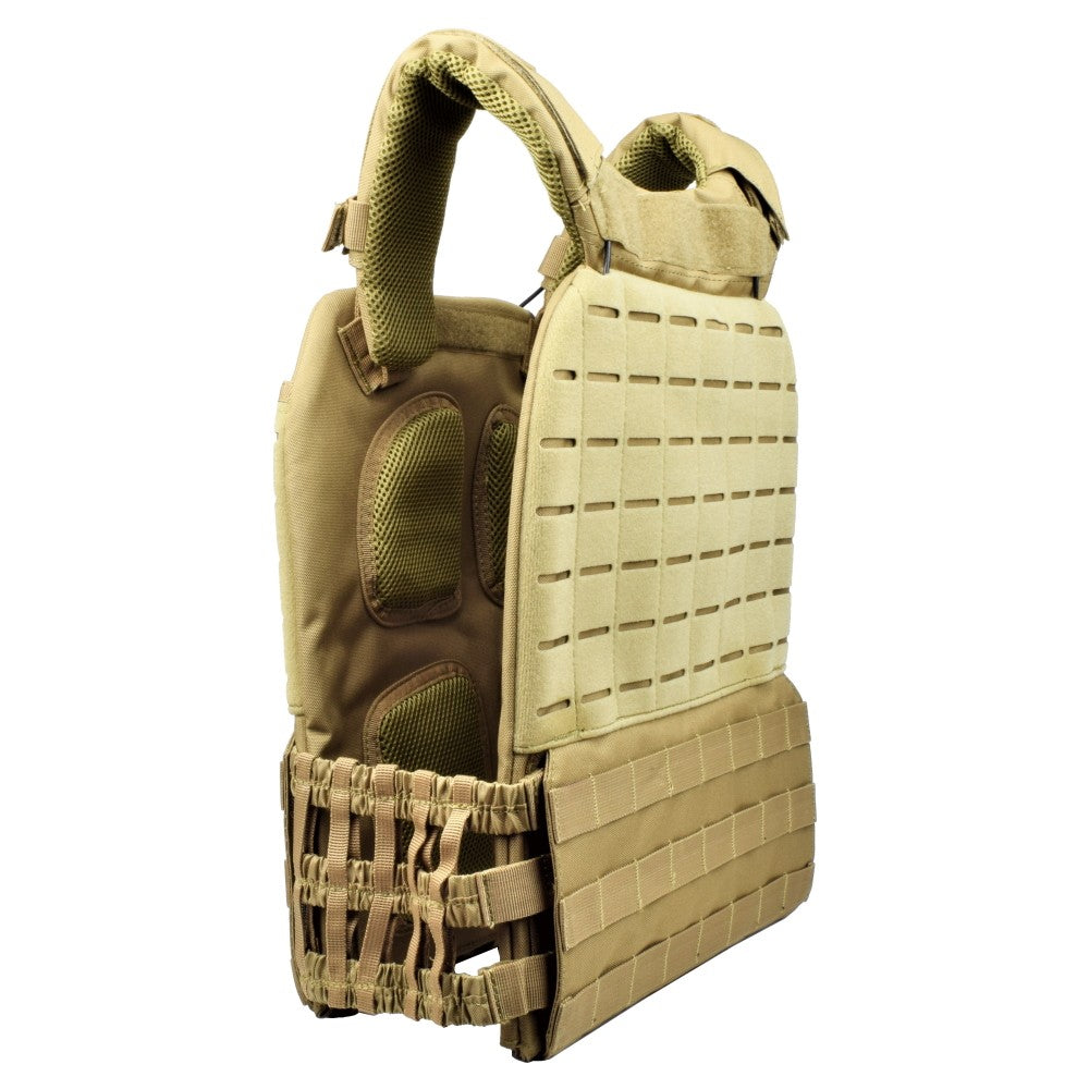 EXAGON TACTICAL VEST PLATE CARRIER TAN DARK EARTH (EX-VT473T)