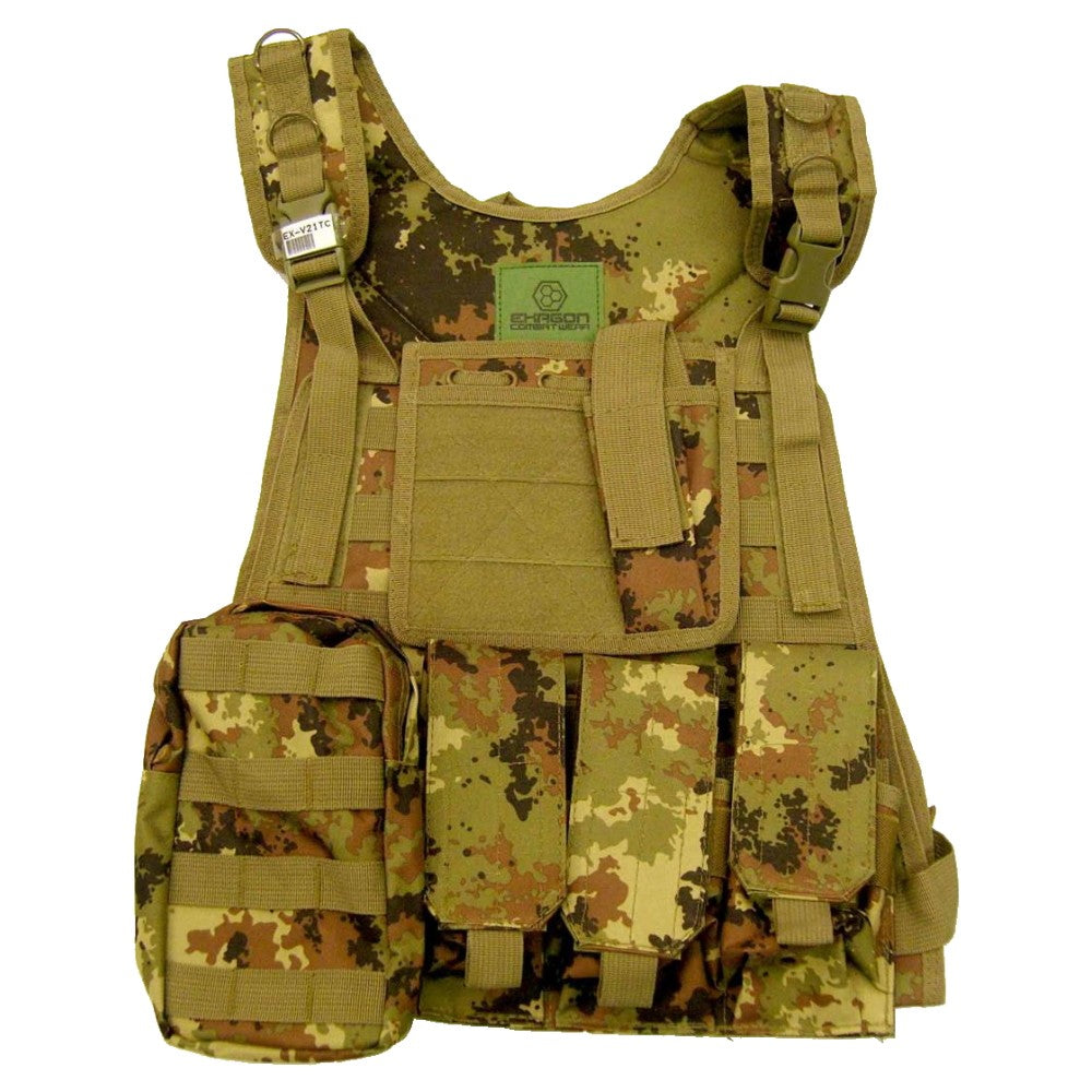 EXAGON TACTICAL VEST TATTICO SGANCIO RAPIDO VEGETATO ITALIANO (EX-V21TC)