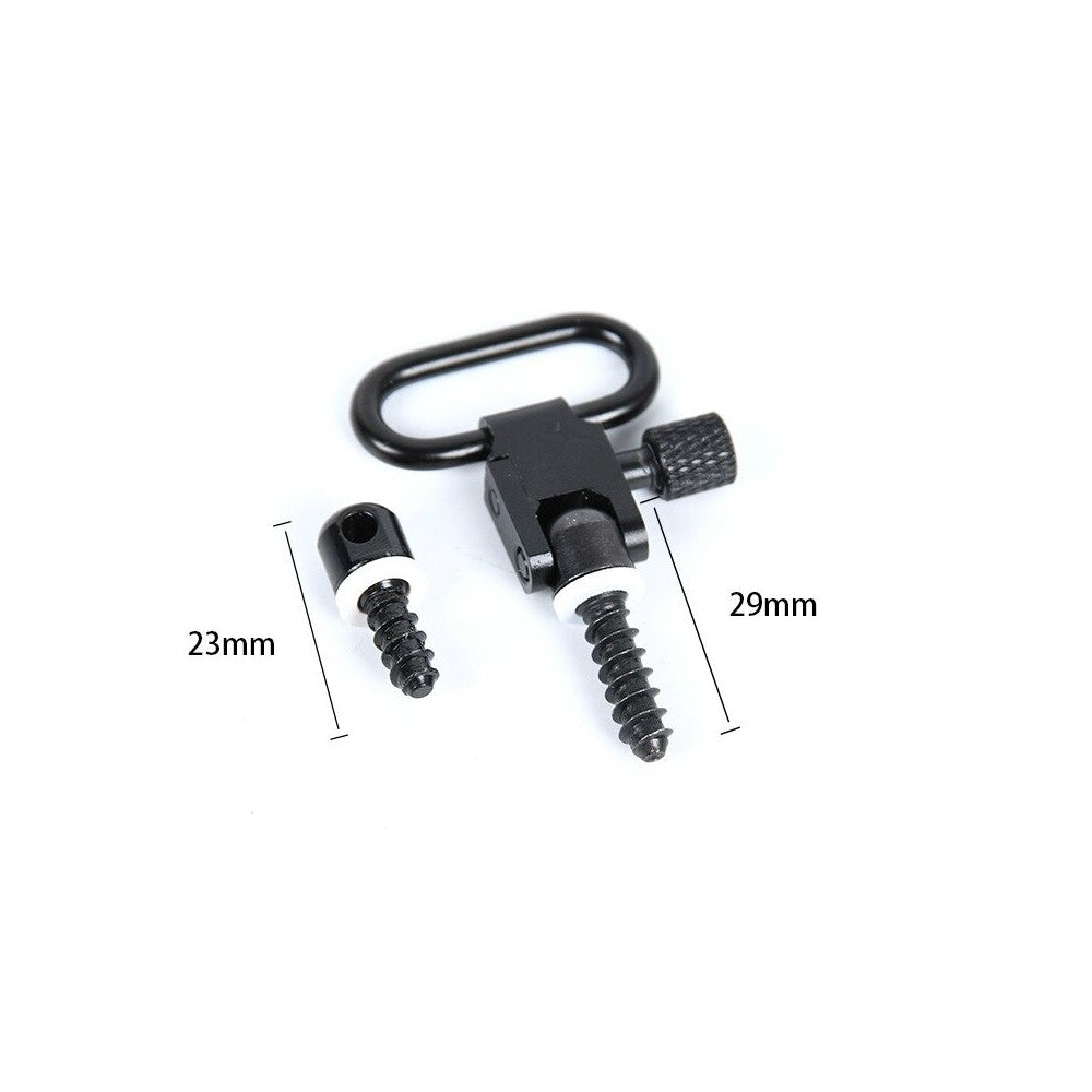 METAL GANCIO CINGHIA CON ATTACCO A VITE NERO (ME4001-B)