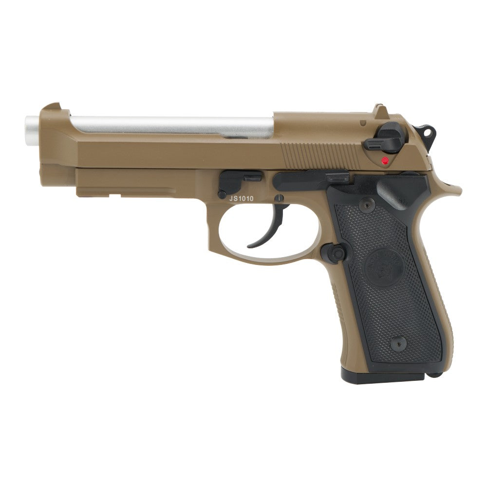 SNOW WOLF PISTOLA A GAS SCARRELLANTE IN METALLO TAN (SW-03T)