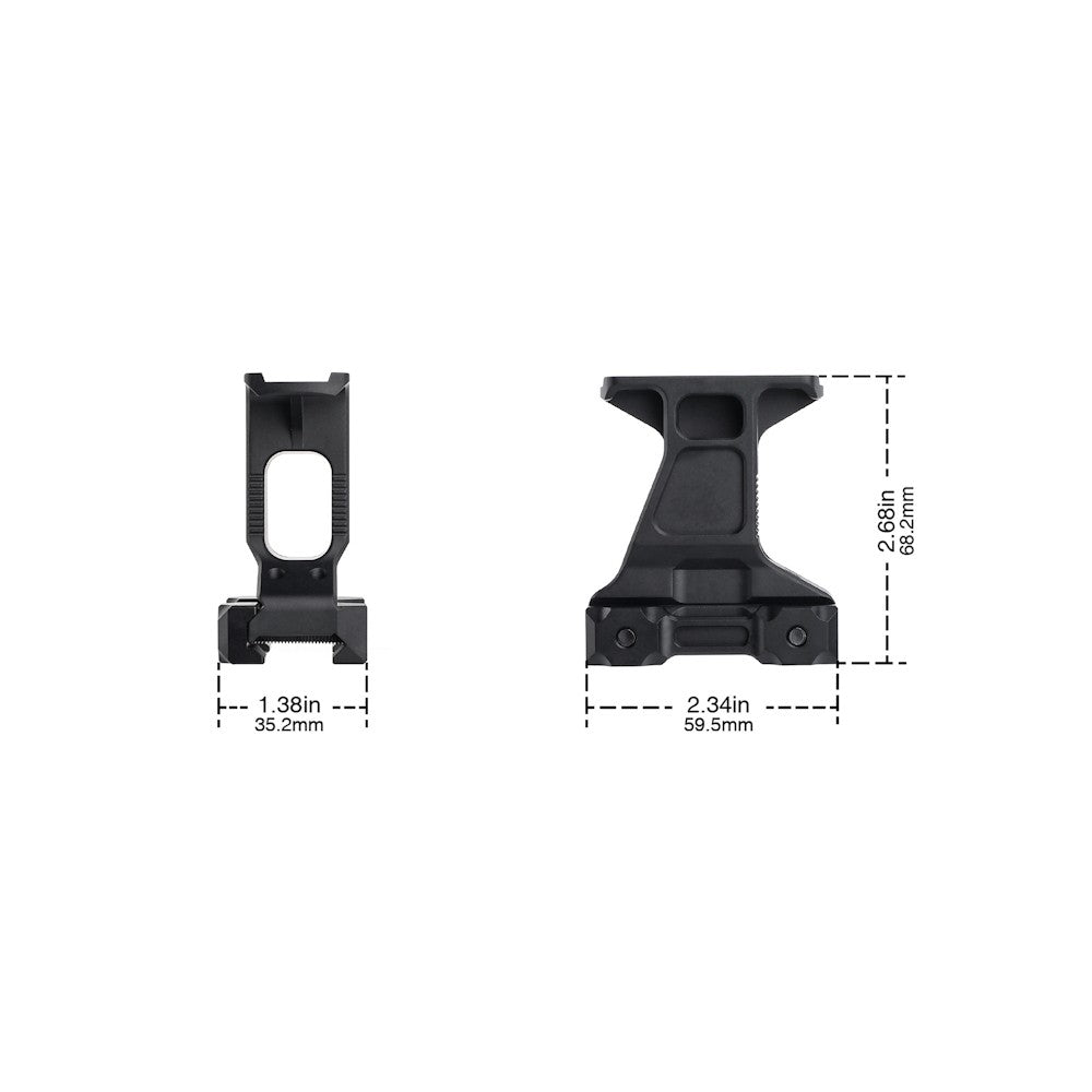 WADSN ATTACCO CON RIALZO 2.91" PER RED DOT T1/T2 NERO (WS2023-B)