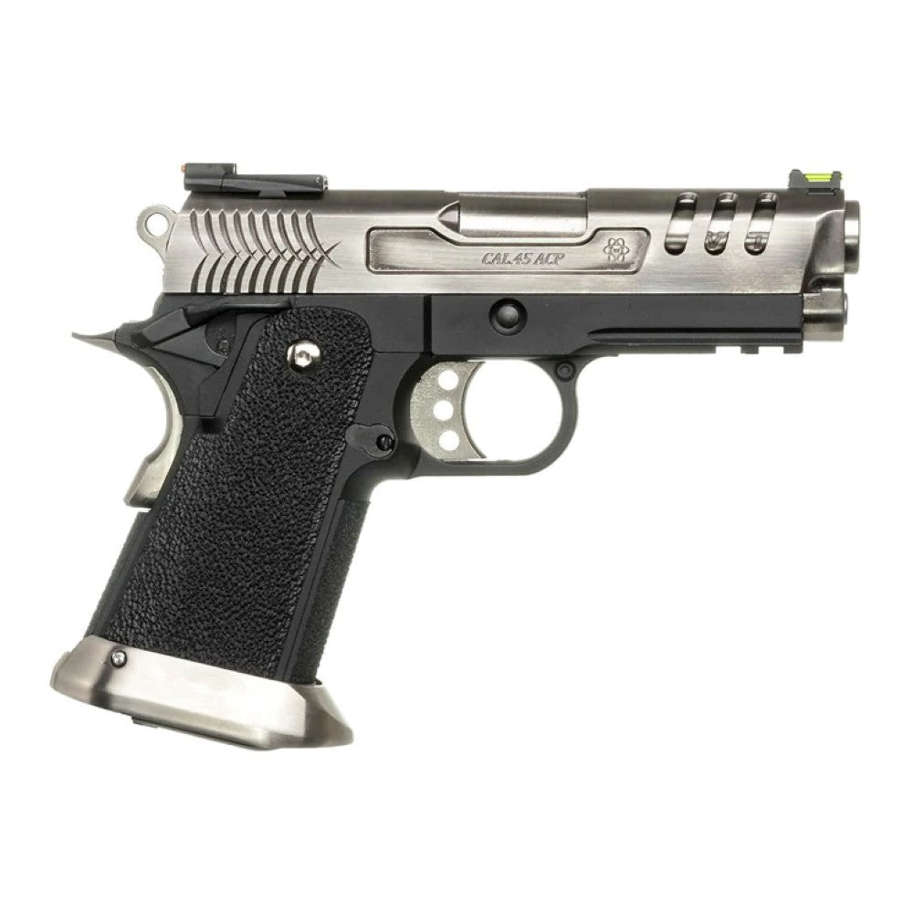WE PISTOLA A GAS HI-CAPA 3.8 BABY HICAPA WET-3 DEINONYCHUS SILVER ARGENTO/NERA (WH8WET-3)