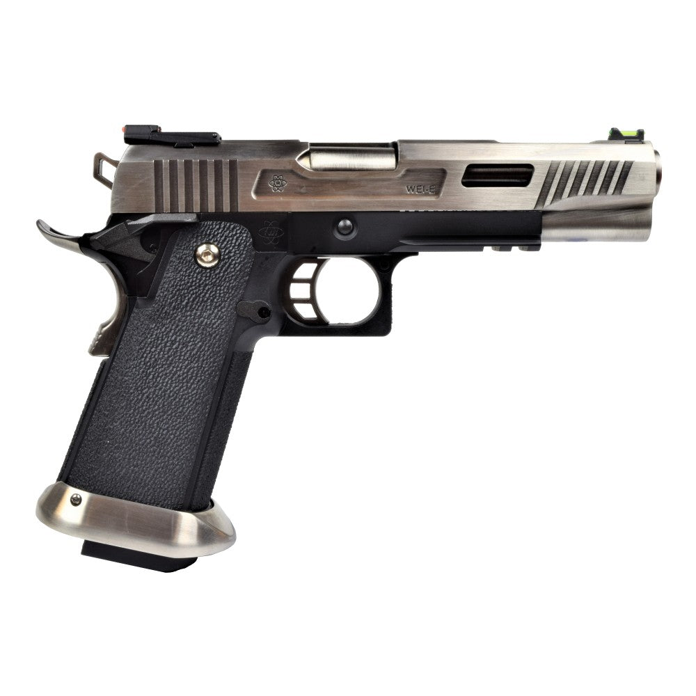 WE PISTOLA A GAS HI-CAPA 5.1 HICAPA LONG WET T-REX SILVER ARGENTO/NERA(WH1WET-SV)