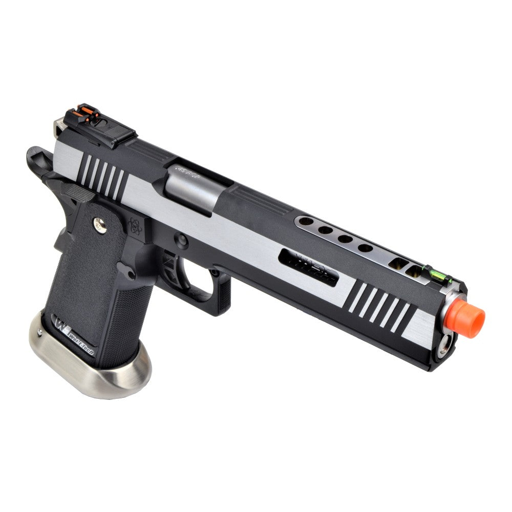 WE PISTOLA A GAS HI-CAPA 6.0 HICAPA DA TIRO I-REX SILVER / SILVER BARREL ARGENTO/NERA (WH18A2-2TSV)
