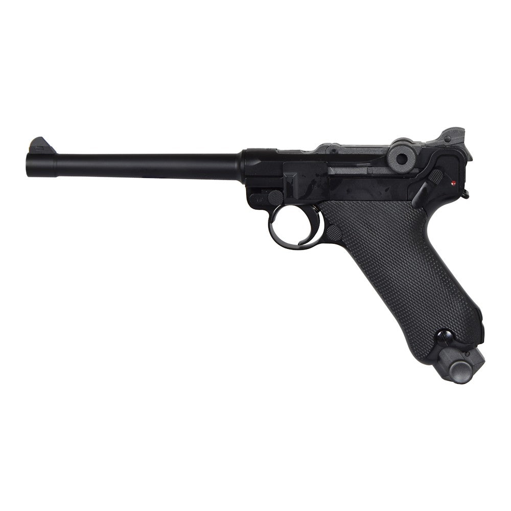 WE PISTOLA A GAS TEDESCA WW2 P08 NERA CANNA 6" (W-P08M)