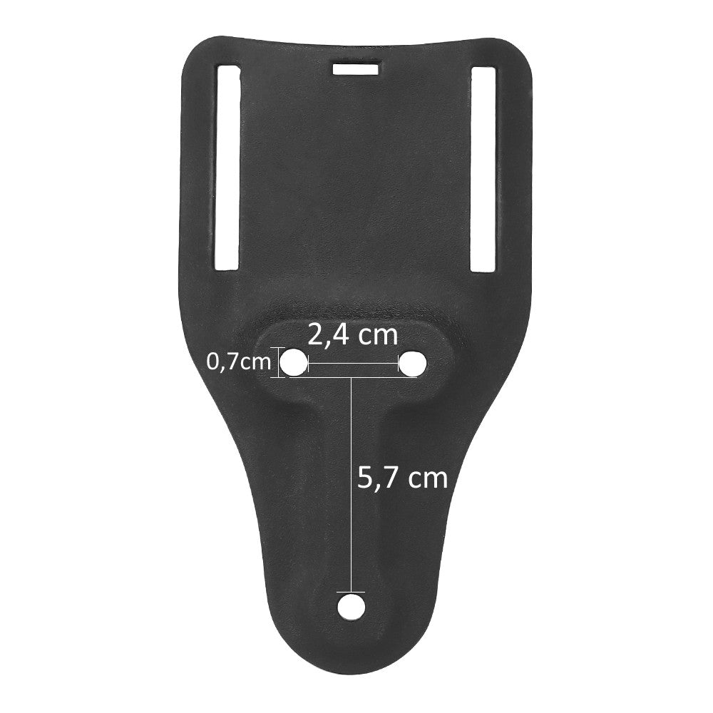 WOSPORT ADATTATORE CORTO DA CINTURA BASSO PER FONDINE QUICK PULL NERO (WO-GB55B)