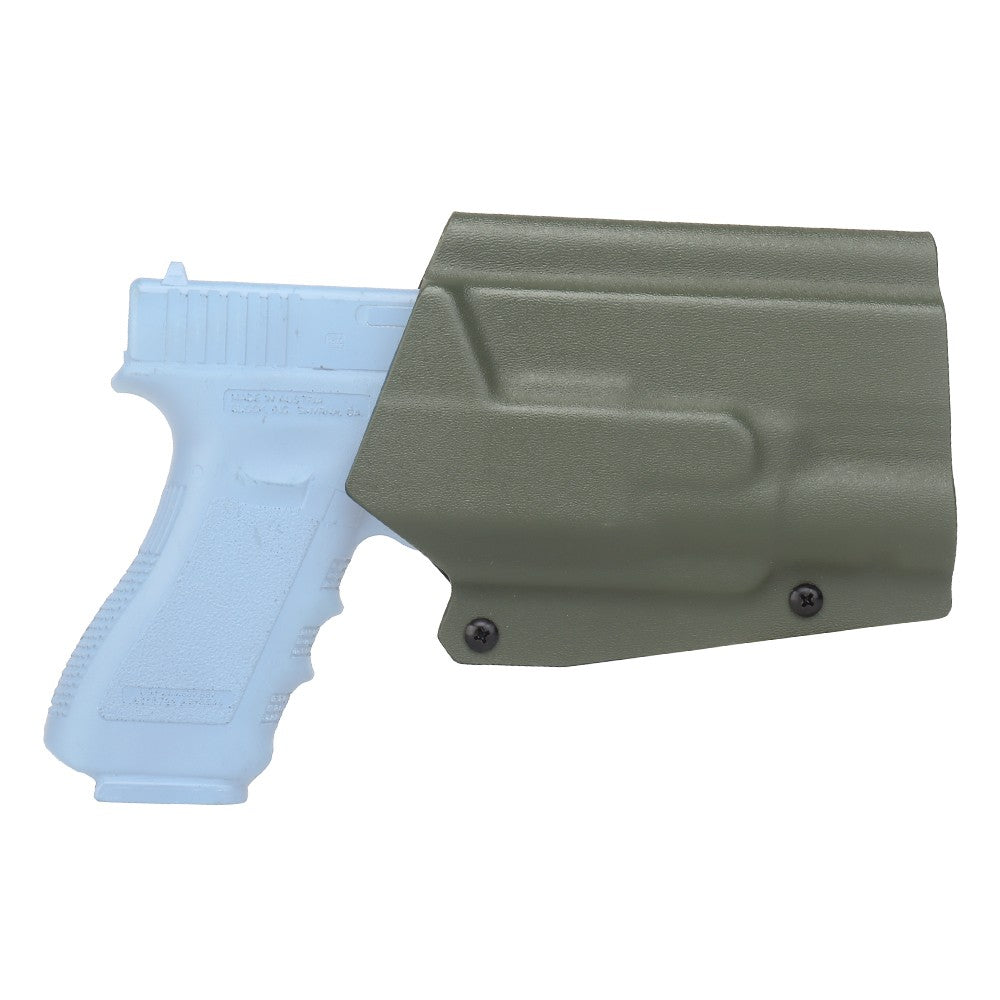 WOSPORT FONDINA DA COMPETIZIONE IN KYDEX QUICK PULL PER SERIE G17 GLOCK 17 VERDE OLIVE DRAB (WO-GB09V)