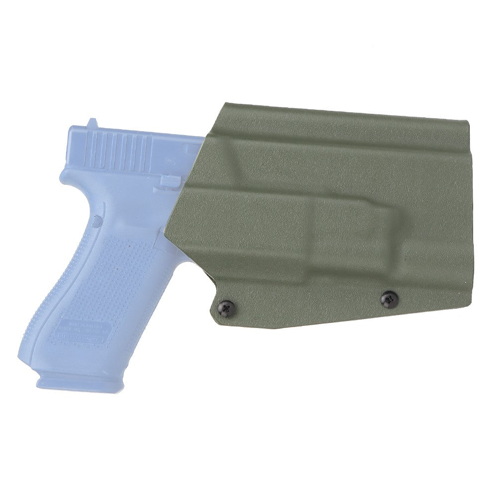 WOSPORT FONDINA DA COMPETIZIONE IN KYDEX QUICK PULL PER SERIE GLOCK XL CON TORCIA G-X300 VERDE OLIVE DRAB (WO-GB03V)