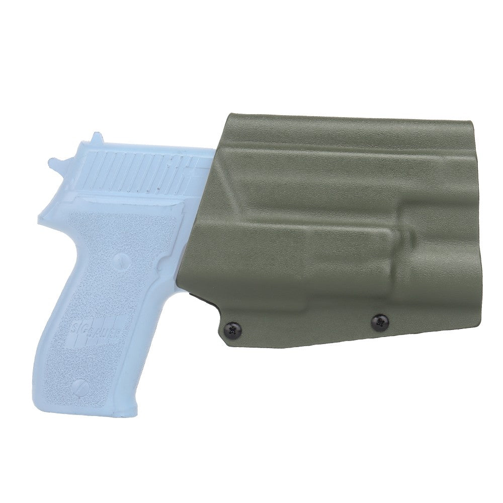 WOSPORT FONDINA DA COMPETIZIONE IN KYDEX QUICK PULL PER SERIE P226 CON TORCIA X300 VERDE OLIVE DRAB (WO-GBK12V)