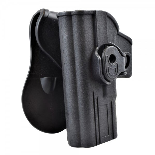 WOSPORT FONDINA RIGIDA ESTRAZIONE RAPIDA PER MANCINI LEFT SERIE GLOCK NERA (WO-GB42LB)