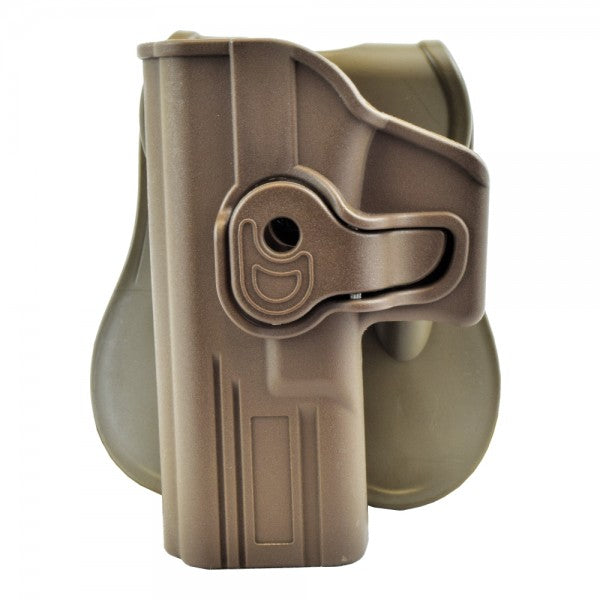 WOSPORT FONDINA RIGIDA ESTRAZIONE RAPIDA PER MANCINI LEFT SERIE GLOCK TAN (WO-GB42LT)