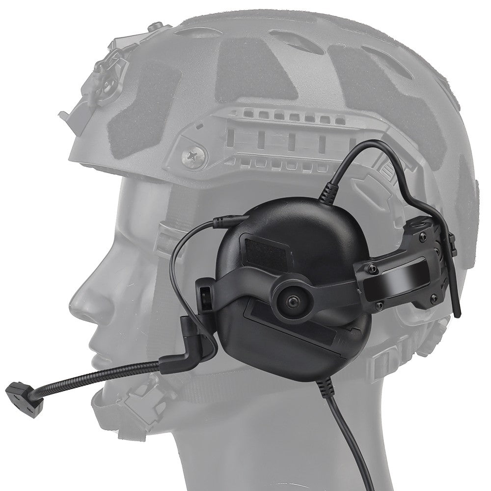 WOSPORT GEN.5 COMMUNICATION KIT CUFFIE SET COMPLETO CON RIDUZIONE DEL RUMORE NERO (WO-HD19)