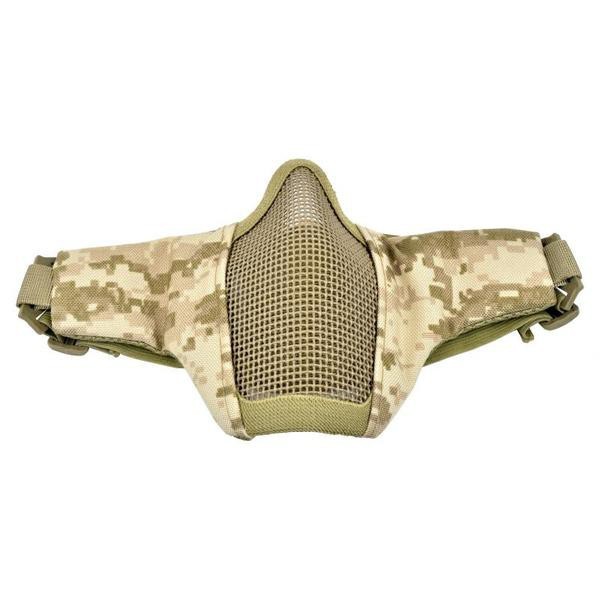 WOSPORT MEZZA MASCHERA CON RETE IN METALLO E GUANCE IN TESSUTO AOR1 (WO-MA42AT)