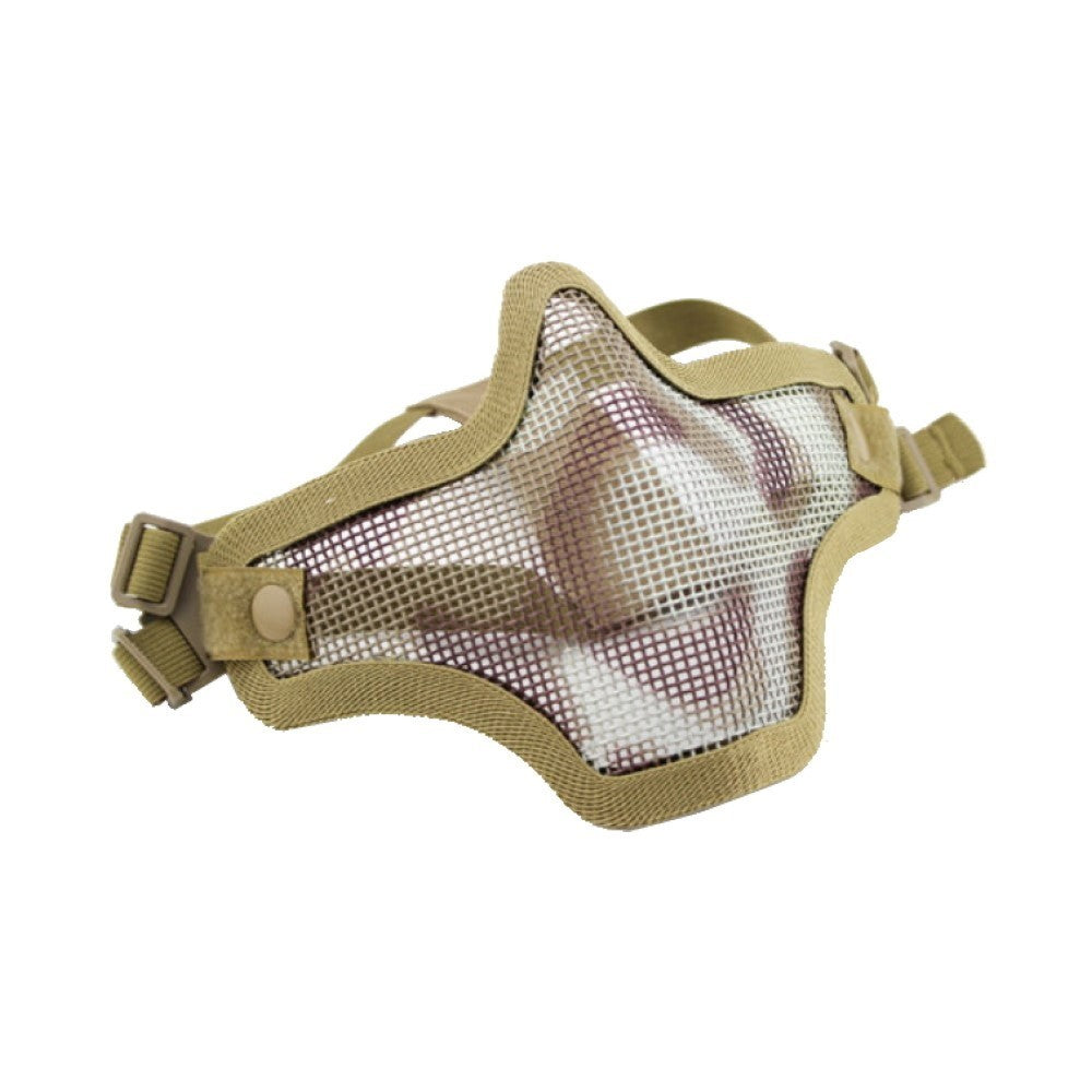 WOSPORT MEZZA MASCHERA PROTETTIVA DI RETE METALLICA DESERT CAMO (KR001MS)