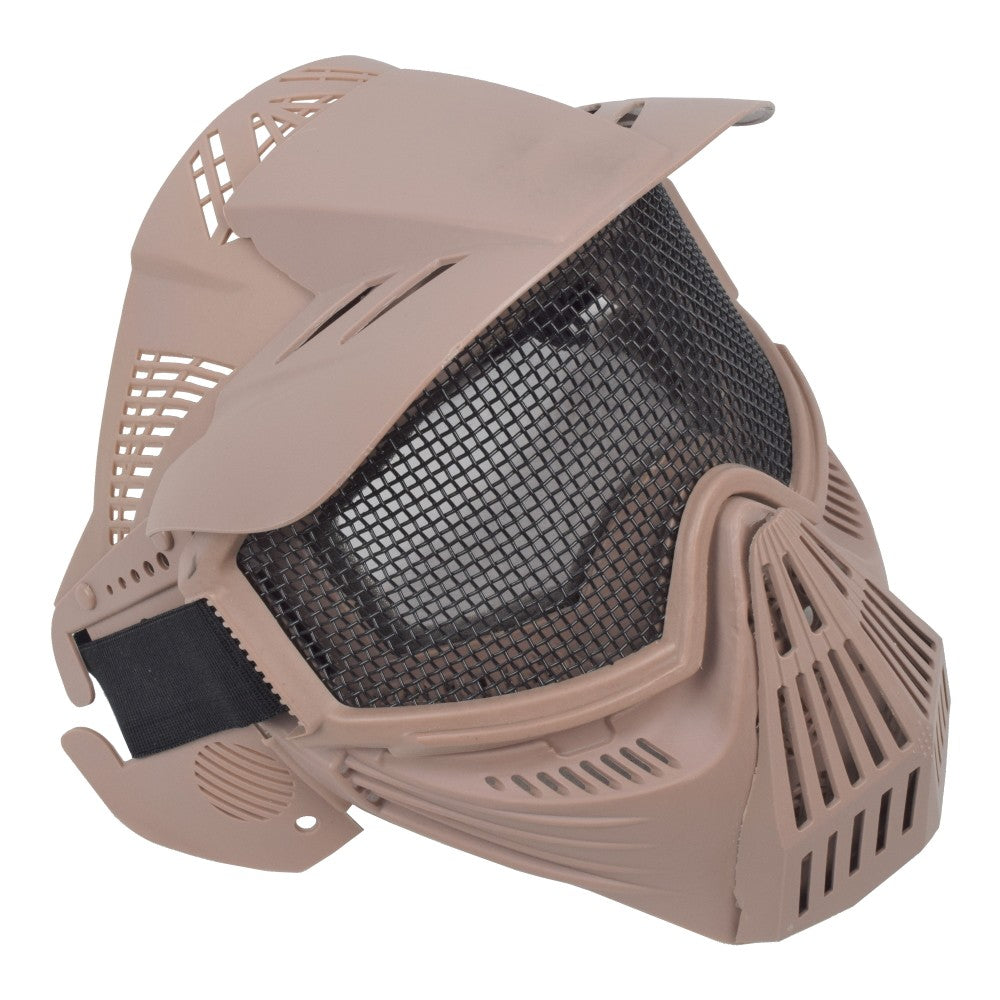WOSPORT MASCHERA INTEGRALE CON RETE METALLICA TAN (C007T)