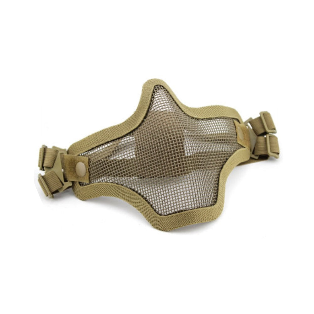 WOSPORT MEZZA MASCHERA PROTETTIVA DI RETE METALLICA TAN (KR001T)