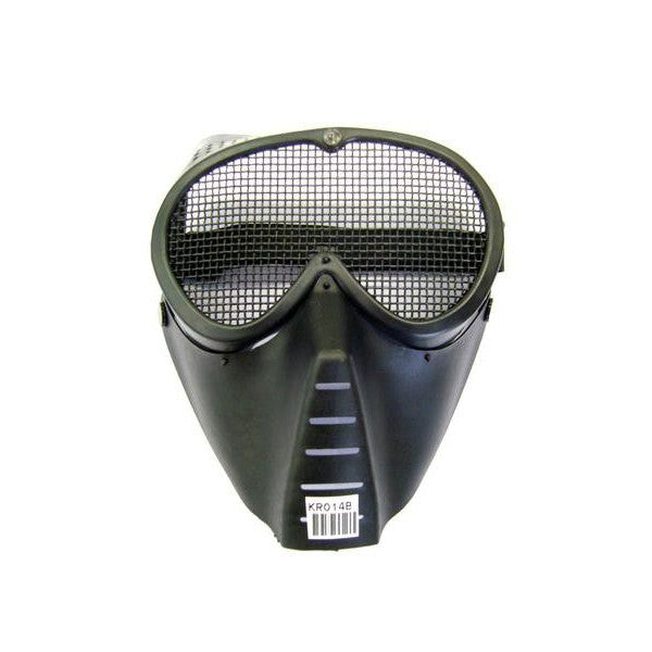 WOSPORT MASCHERA STANDARD SOFTAIR SMALL FLY CON RETE METALLICA NERA (KR014B)