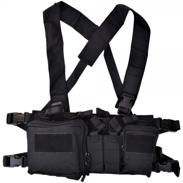 WOSPORT TACTICAL VEST CHEST RIG RECON MULTIFUNZIONE NERO (WO-VE57B)