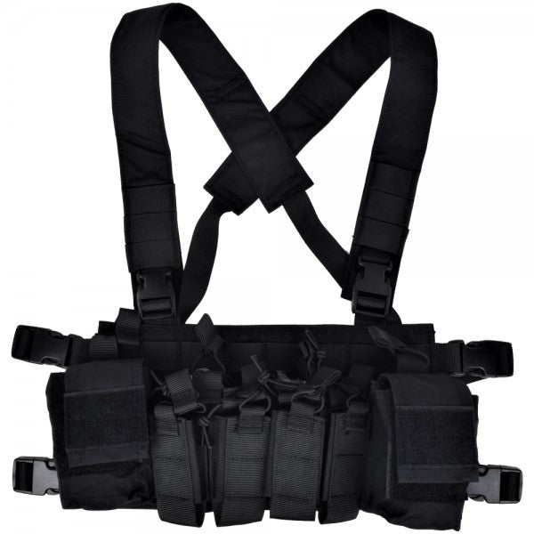 WOSPORT TACTICAL VEST CHEST RIG ASSALTATORE MULTIFUNZIONE NERO (WO-VE56B)