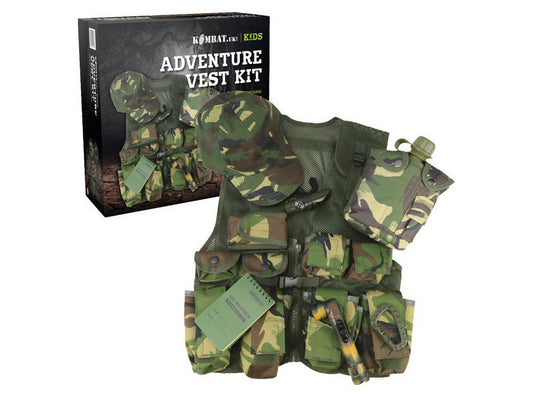 KOMBAT tattico Kids Adventure Vest Set - DPM INGLESES