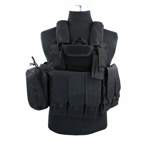 WOSPORT TATTICO CIRAS MAR Tactical Vest 600D NERO Black