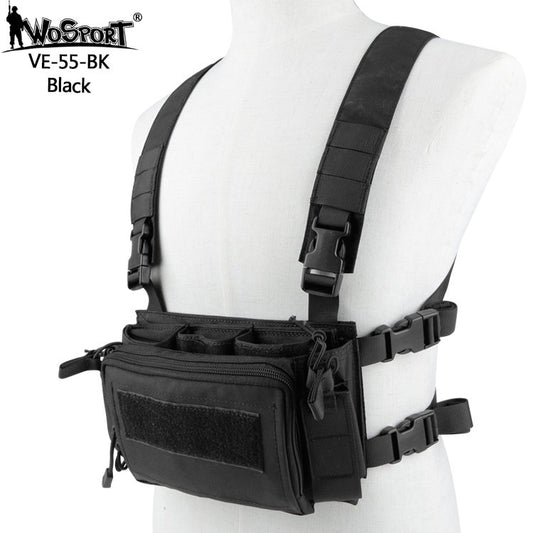 WOSPORT TATTICO WST Tactical Chest rig D3CRM - NERO Black