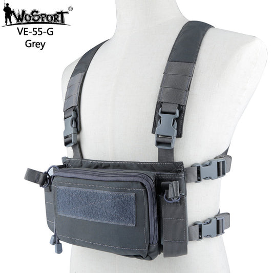 WOSPORT TATTICO WST Tactical Chest Rig D3CRM - GRIGIO Grey