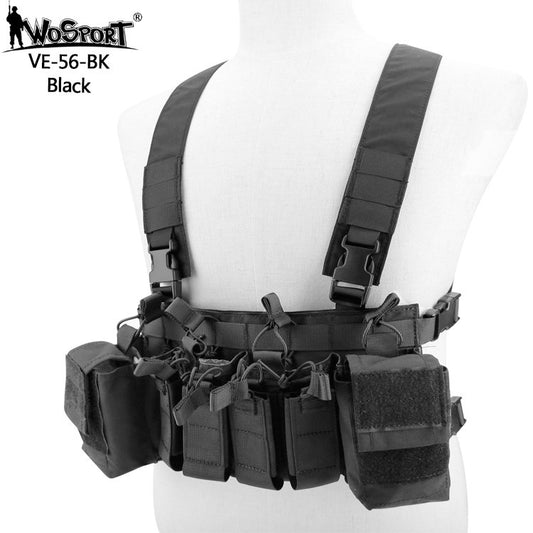 WOSPORT TATTICO LEGGERO WST Tactical Chest Rig D3CRX - NERO Black