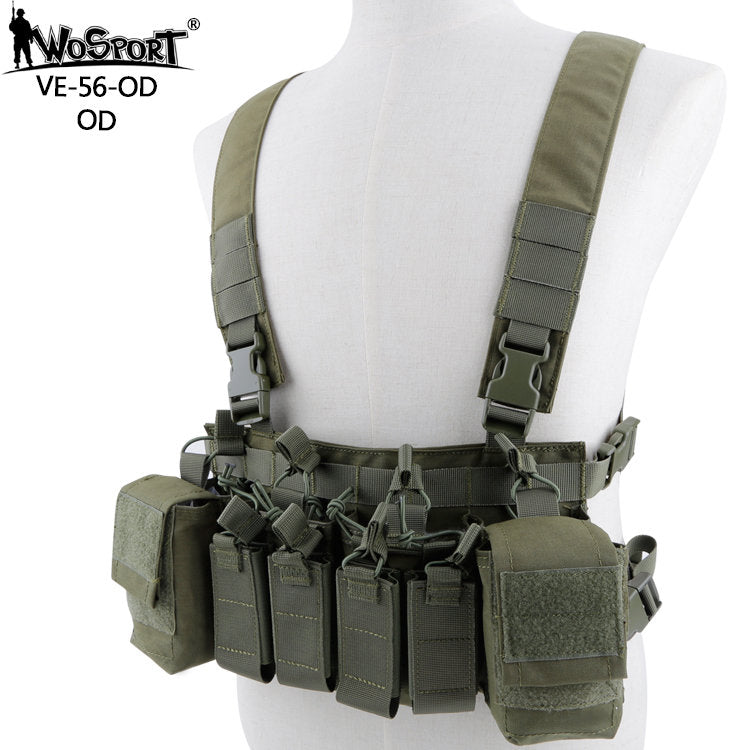 WOSPORT TATTICO LEGGERO WST Tactical Chest Rig D3CRX - VERDE OD GREEN