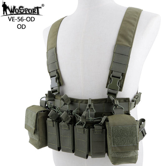 WOSPORT TATTICO LEGGERO WST Tactical Chest Rig D3CRX - VERDE OD GREEN