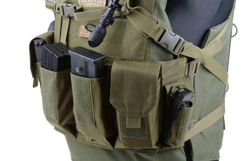 GFC semplice Chest Rig type tactical vest - VERDE Olive Green