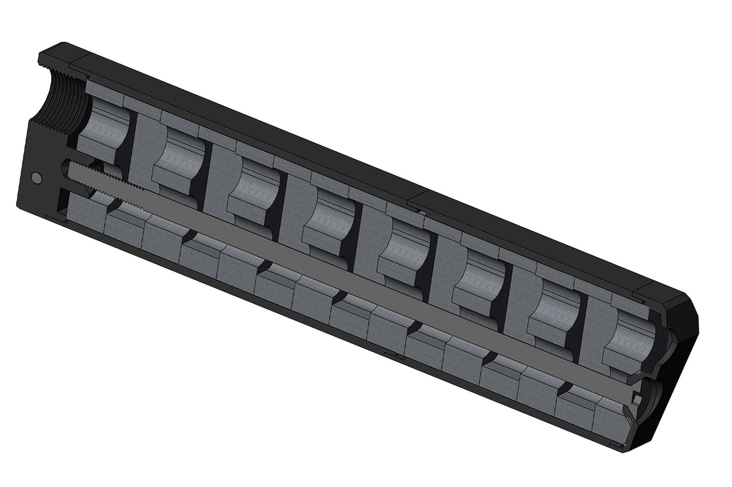 Novritsch Modular Mock Suppressor V2 (170 / 110 / 80 mm) - 16mm CW
