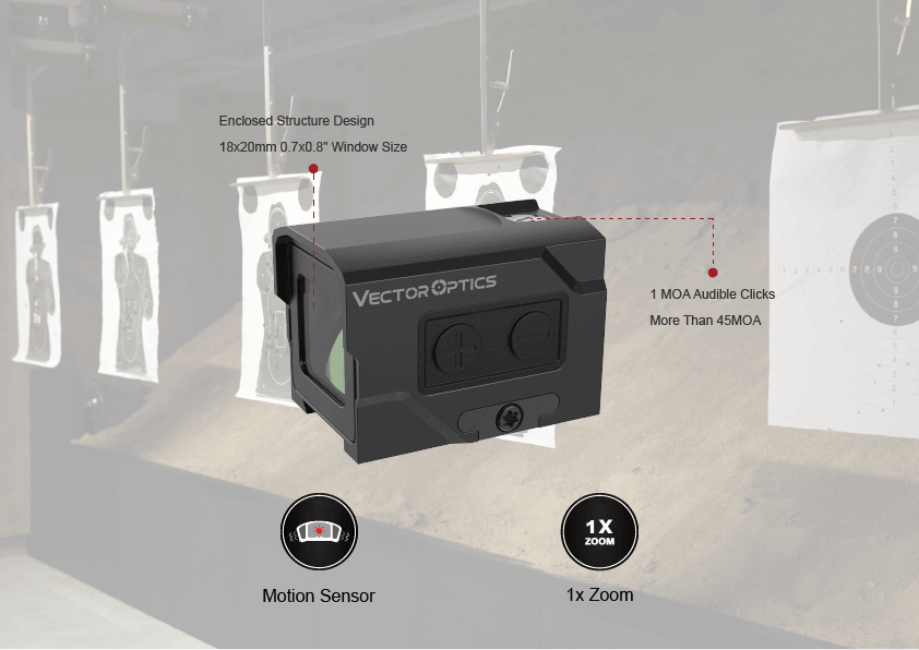 VO FRENZY Plus VOD™ Enclosed Red Dot Sight - Black