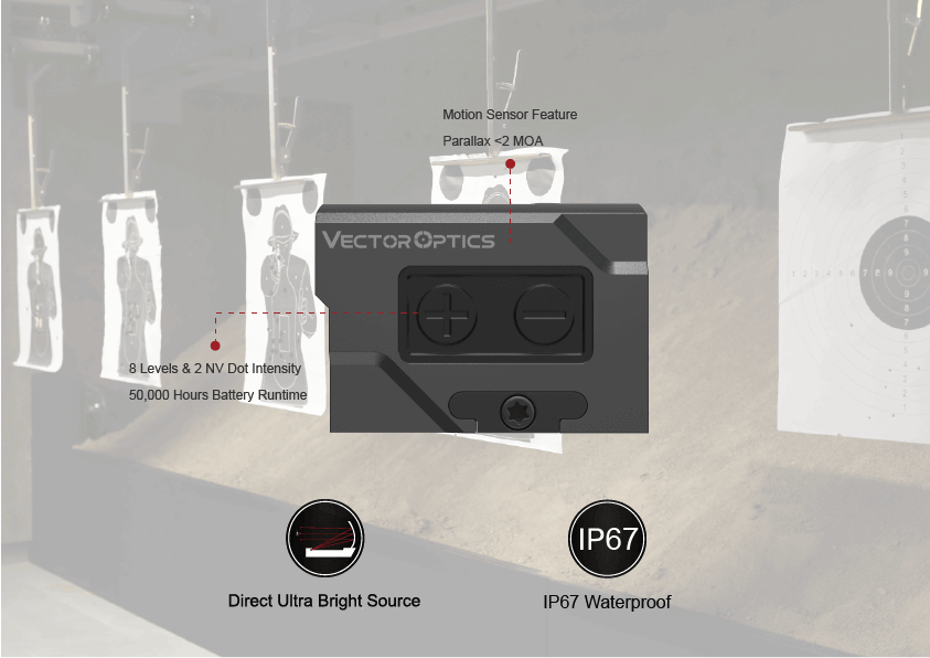 VO FRENZY Plus VOD™ Enclosed Red Dot Sight - Black