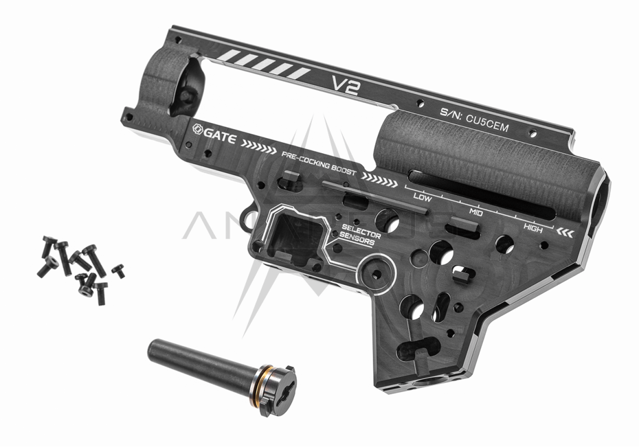 GATE CNC Aluminium Gearbox EON V2 ( 8 mm) - Gray