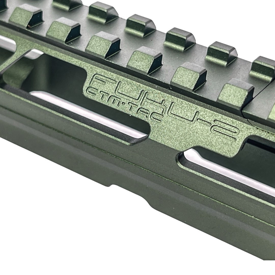 CTM FUKU-2 CNC Upper Set V2 for AAP-01, CUTOUT (Long) - Army Green / Silver