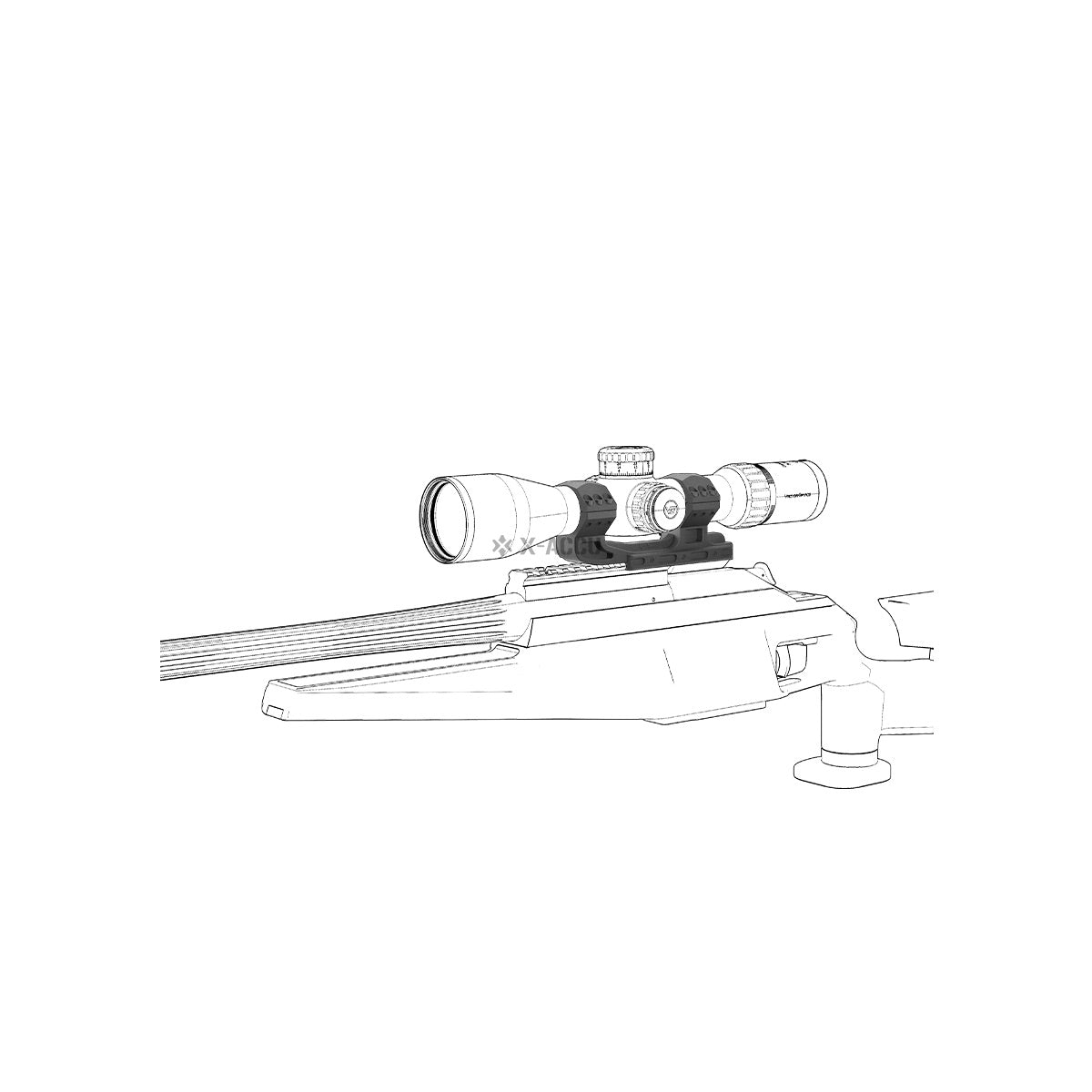 VO CANT 0MOA 34mm One-Piece Scope Mount - Black