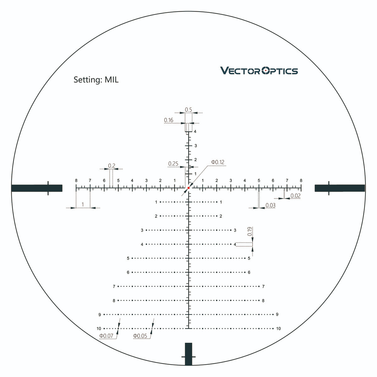 VO CONTINENTAL X6 5-30x56 VCT FFP PRS Riflescope - Black