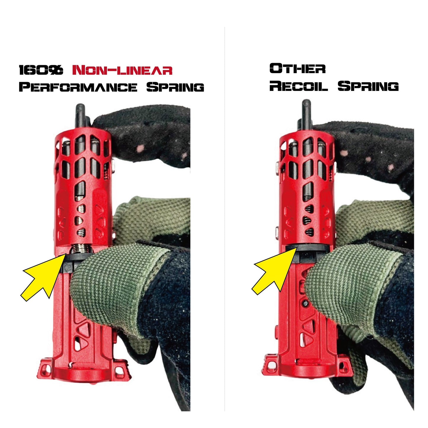 CTM 160% AAP-01 Reinforced Guide Rod Spring - Silver