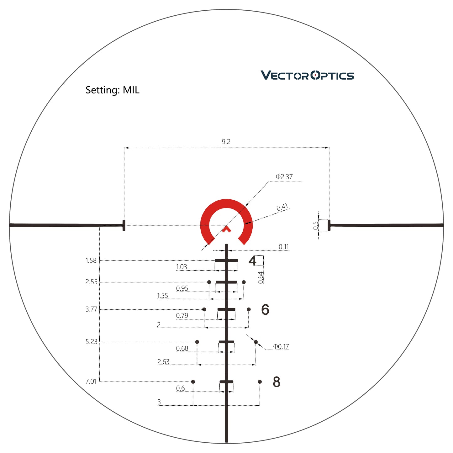 VO CONTINENTAL X6 1-6x28 FFP LPVO Riflescope - Black