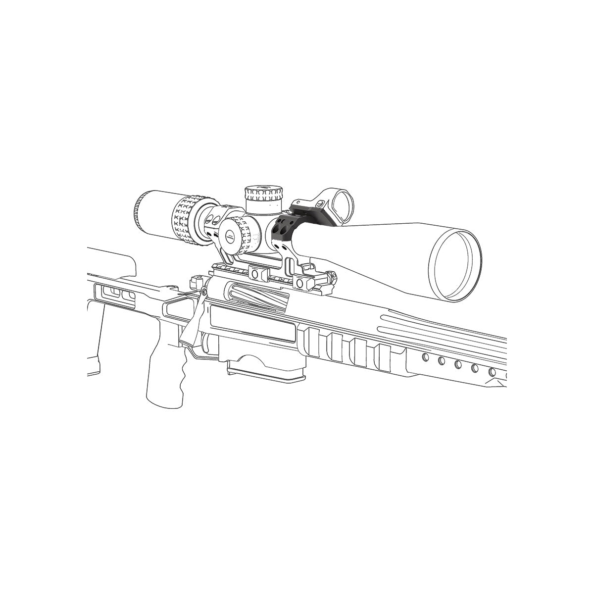 VO 30mm X-ACCU Mount Assembly Kit (4 Screws Ring) - Black