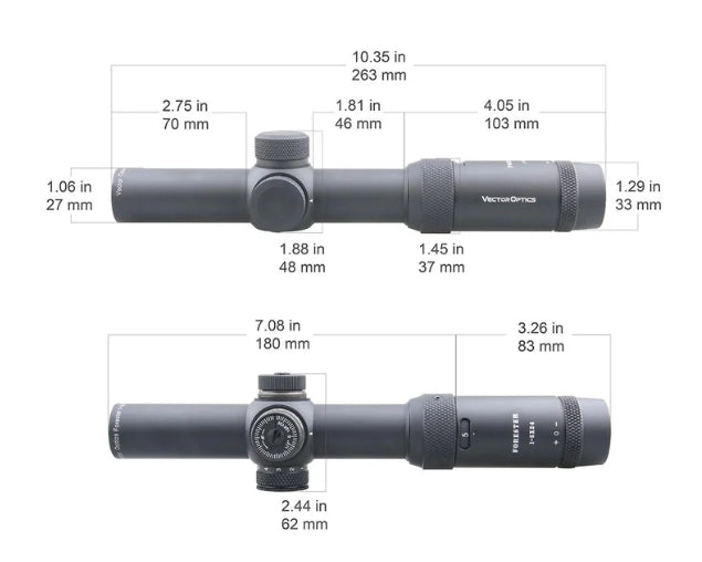 VO FORESTER 1-5x24 SFP Gen1 LPVO Riflescope - Black