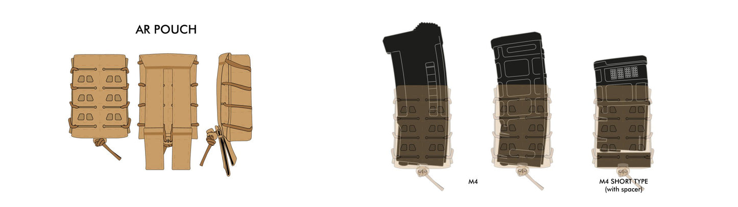 Novritsch M4 (AR15) Magazine MOLLE Pouch V2.2 - Purple