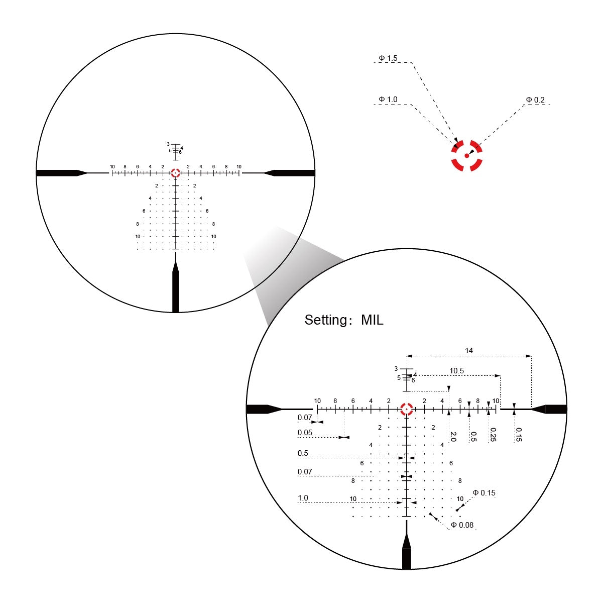 VO CONTINENTAL X10 1-10x28 ED RAR-C LPVO Riflescope - Black