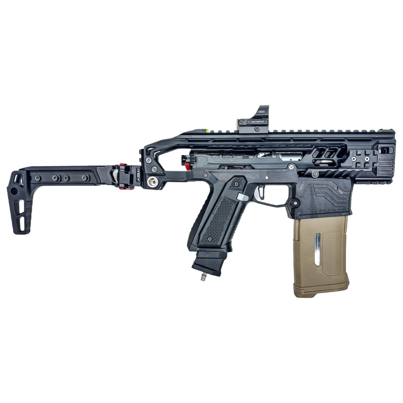 CTM CNC TwinFold Adjustable RIS Rail Stock - Black